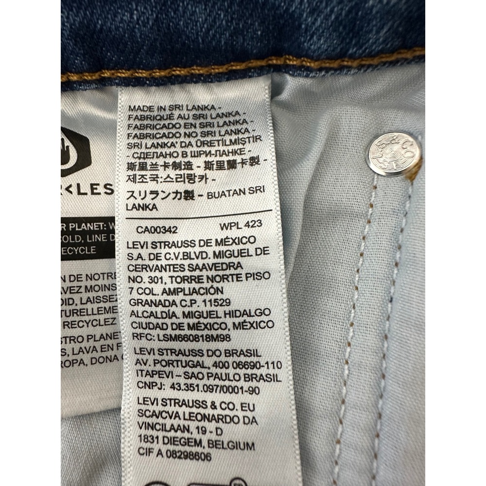 Levis Wedgie Straight Jeans Womens 30x28 High Rise Blue Button Fly 34964-0130 - Picture 8 of 12